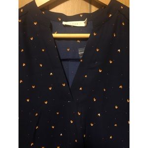 Lush warren split neck blouse